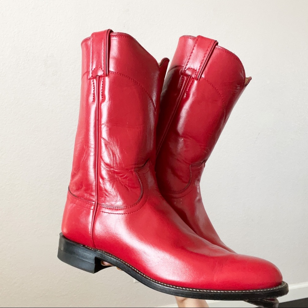 Red Justin Cowgirl Boots (8)